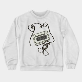 Cassette minimalist line art Crewneck Sweatshirt